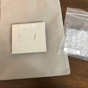 NIB NADRI Kate Pave Small Stud Earrings